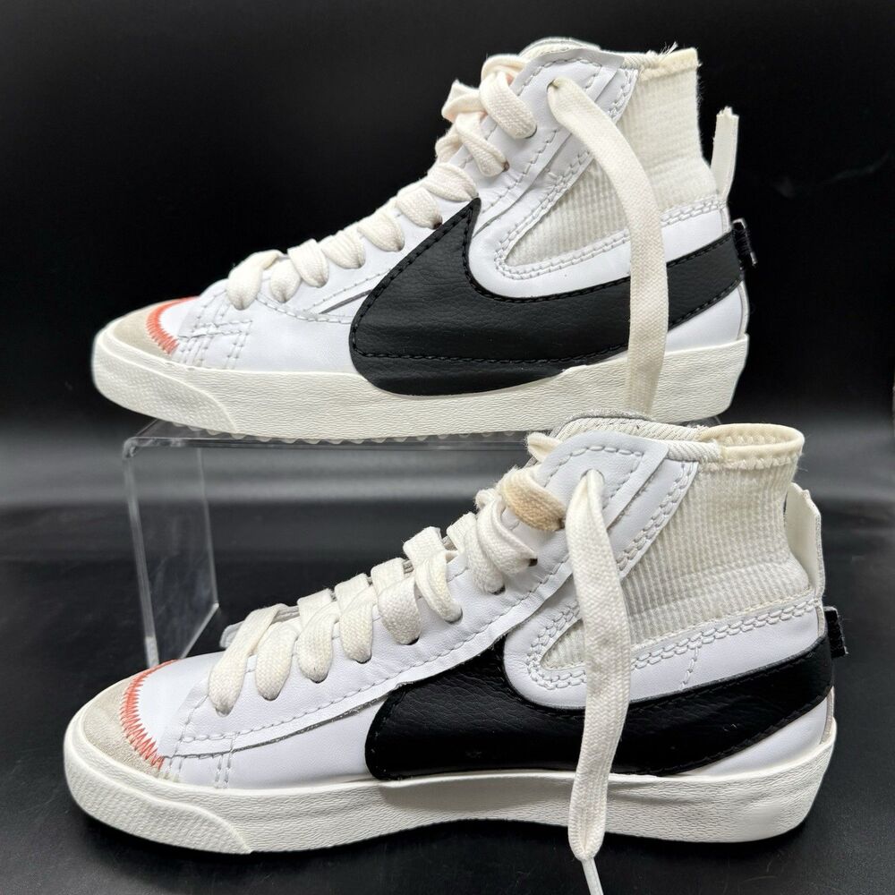 Nike Blazer '77 Jumbo Mid Womens size 6.5 Large Check White Black DQ1471-100 - Picture 2 of 7